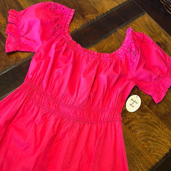 Pink Square Neck Ruffled Midi Sundress - Picture 2 of 9